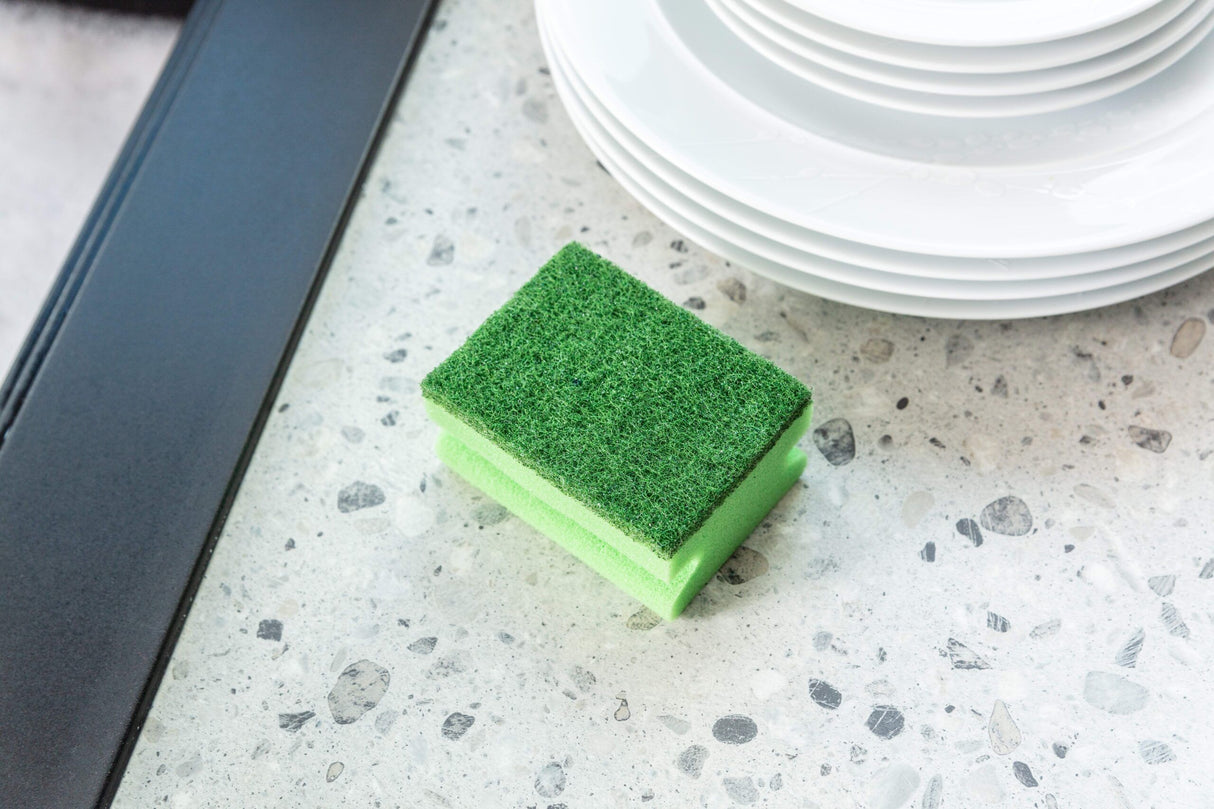 Fairy Dual Sponge Scourer with Crystals 2PK