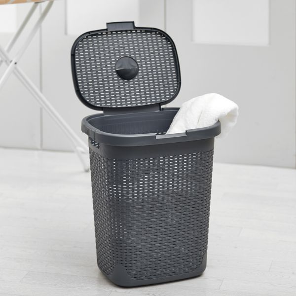 50L Rattan Effect Hamper