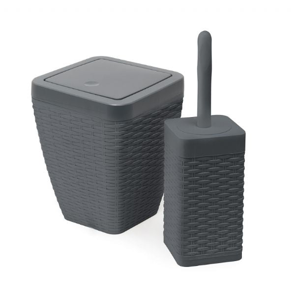 Square bathroom set rattan