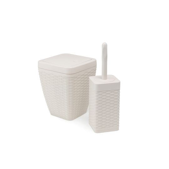 Square bathroom set rattan