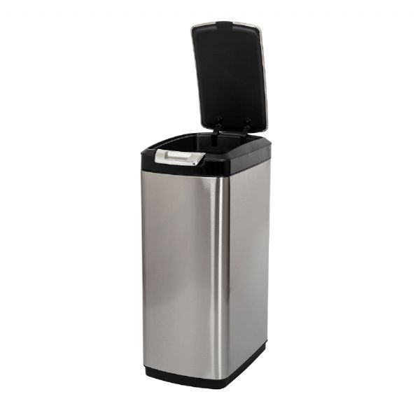 30L touch top stainless steel bin