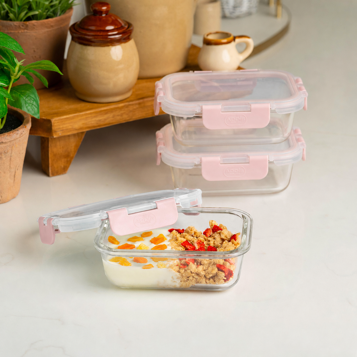 Clip Tight Glass - 370ml. 3pk