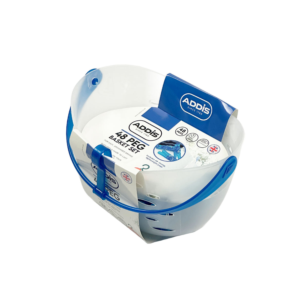 Peg Basket with 48pk Aqua