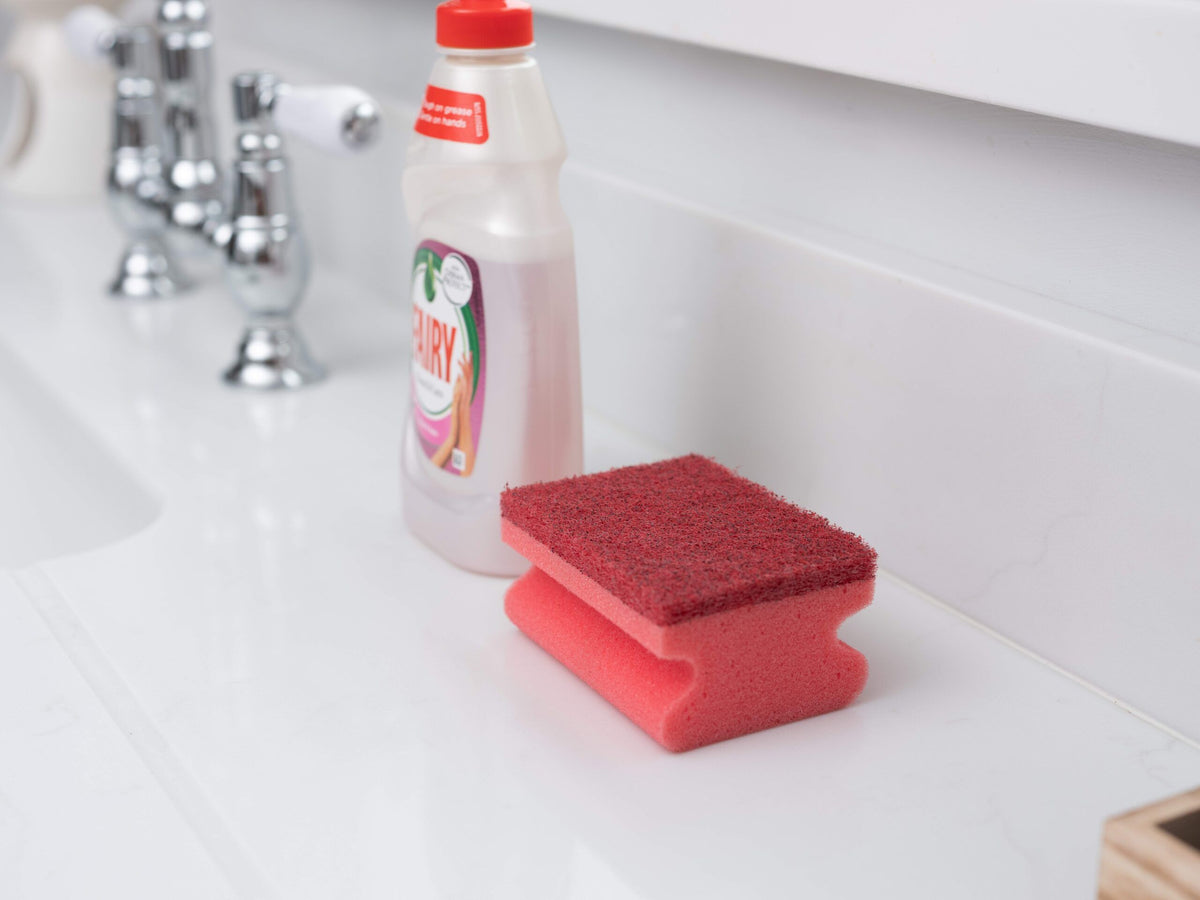 Fairy Dual Sponge Scourer with Crystals 3PK