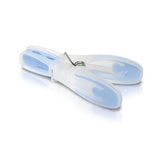 A single large white plastic clothes peg with a blue grip