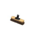 A 230mm brown deck scrub head with bristles, designed to attach to a broom handle for cleaning.
