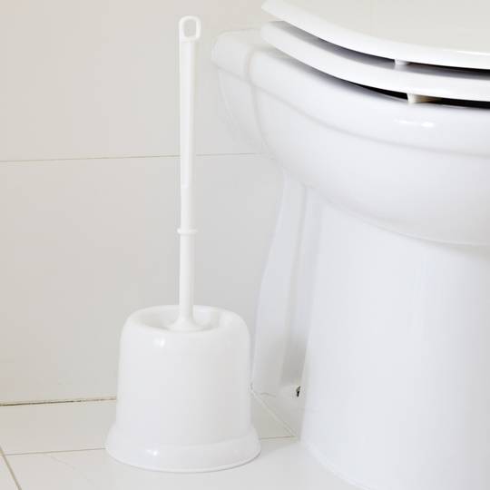Round toilet brush