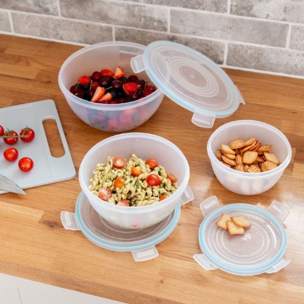 Clip & Close Set of 3 Salad Bowls