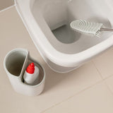 Mode toilet brush with storage station