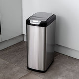 30L touch top stainless steel bin