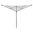 A 4 arm Addis rotary airer, which is a drying rack with multiple arms radiating from a central pole, in grey colour.
