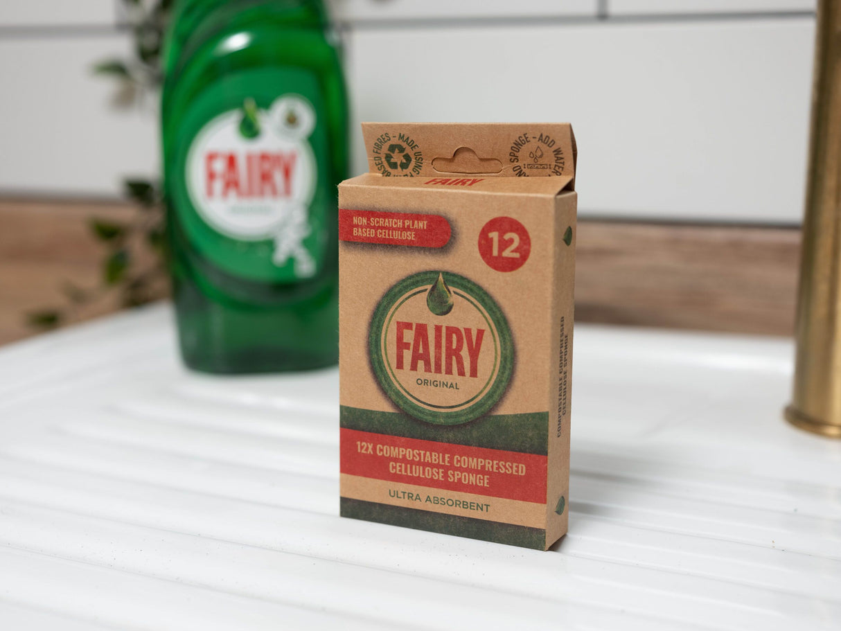 Fairy Compostable Compressed Cellulose Sponge 12pk