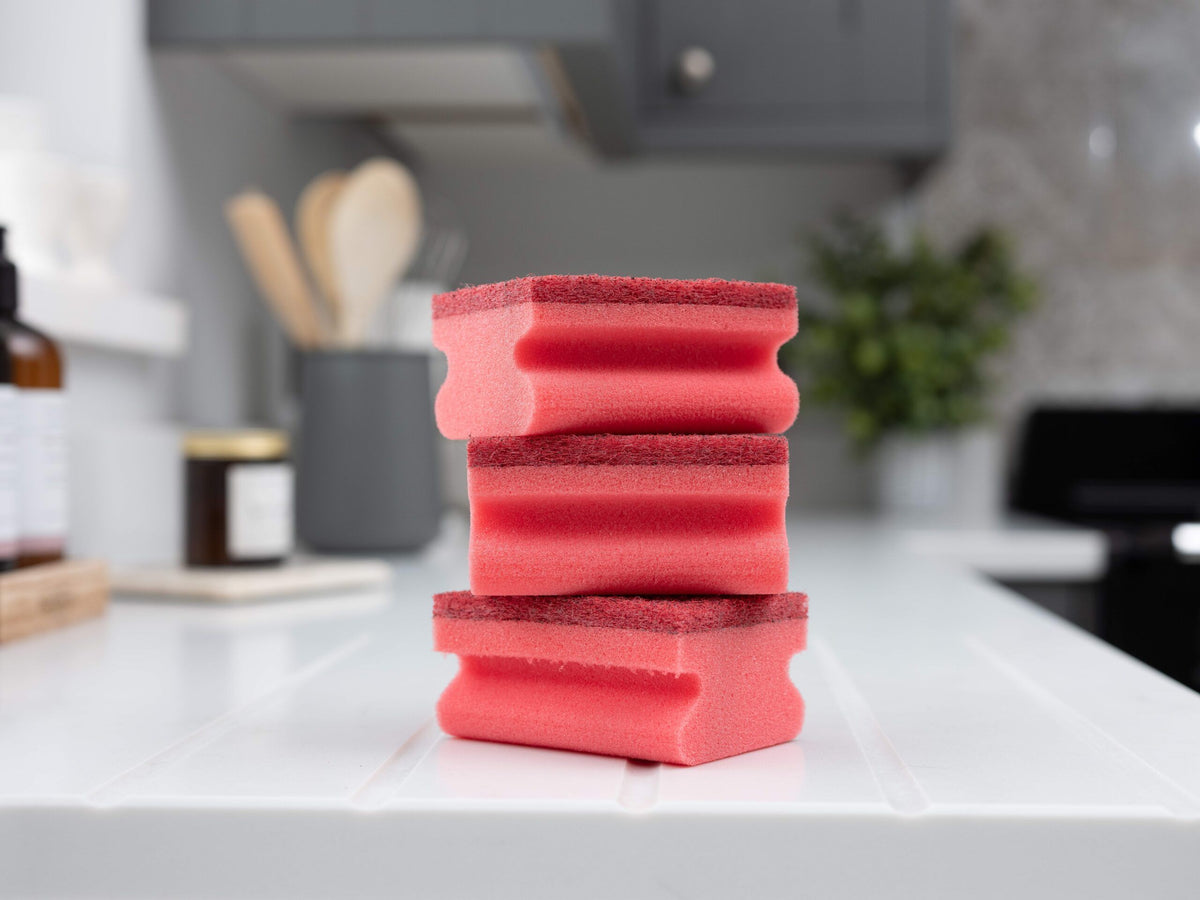 Fairy Dual Sponge Scourer with Crystals 3PK