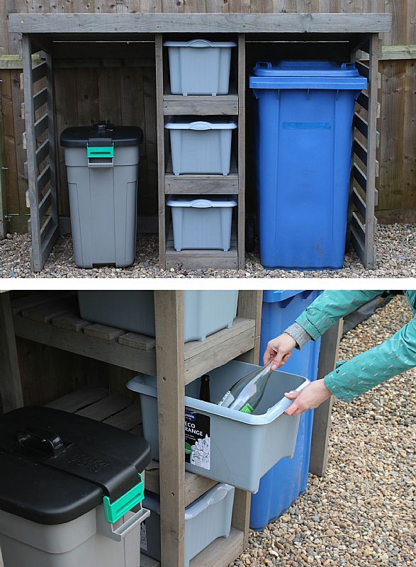 Recycling shop boxes storage